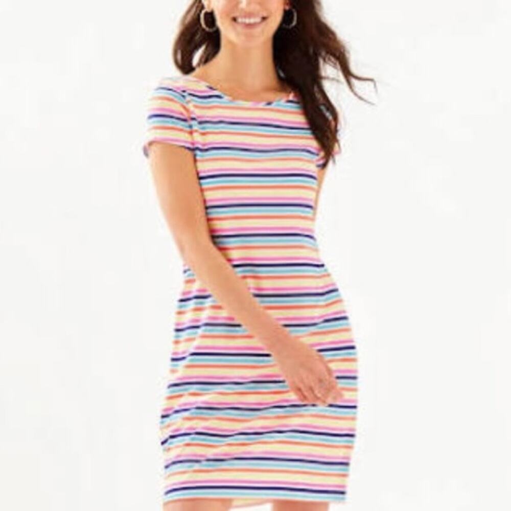 Lilly Pulitzer Marlowe Island Stripe T-shirt Shift Dress Size Small